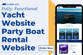 design functional yacht website party boat rental website yacht listings
