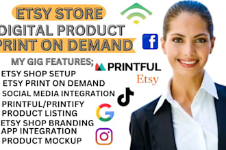 setup etsy shop, etsy digital product design, optimize etsy listing, etsy pod