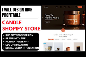 design profitable home fragrances shopify store holiday scented candle website