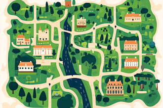 draw vector map in illustrator