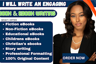 ghostwrite 50k words ebook fiction and nonfiction ghost books writer, formatting