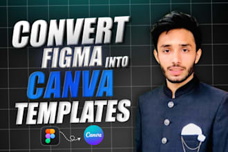 design or convert pdf psd ai word jpeg figma, website to canva editable template