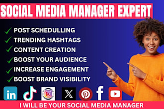 be your social media manager social media content creator for marketing product