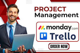 setup monday crm workspace project management trello virtual assistant workflow