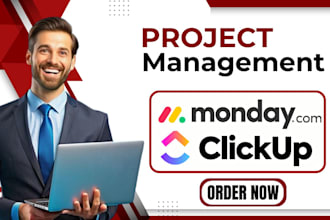 setup project management automation virtual assistant monday crm clickup