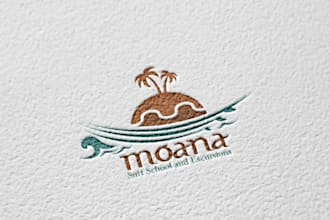 create a modern minimalist logo for your sea surf school