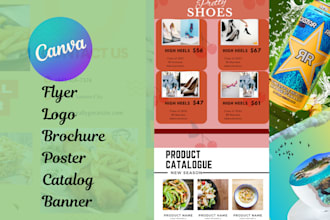 design posters, brochures, product packaging and banners