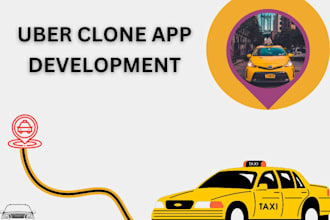 develop uber clone taxi booking app with taxi service app for android and ios