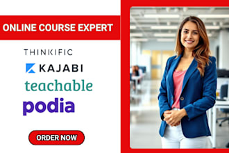 kajabi website, podia thinkific, teachable online course website, sales funnel