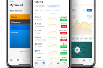 develop web3 wallet app, solana wallet app and trons wallet app