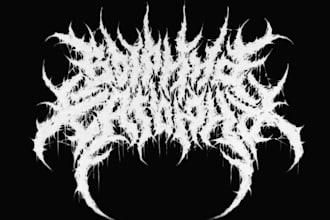 do death metal, black metal and heavy metal logo