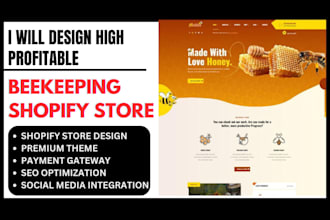 design beekeeping shopify store hive honey honey food honey candy website