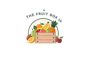 do unique fruit business logo design for you