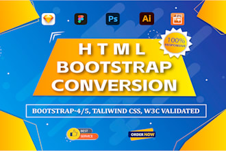 convert psd to html, figma to html, sketch to html, ai to html, custom website