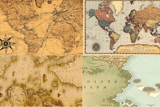vector map illustration map design 3d isometric fantasy map cartography city map
