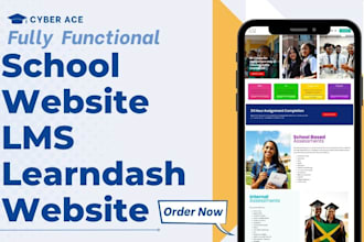 develop high quality education website school website lms learndash website