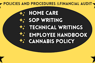 write business policies, sops, employee handbooks, and cannabis compliance manua