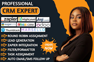 do thumbtack angi leads zapier integration ghl automation zoho sugarcrm odoo crm