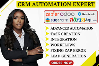 do zapier integration thumbtack angi leads crm automation zoho sugarcrm odoo crm