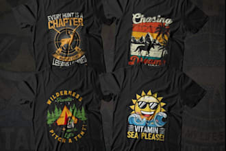 design amazing badge patch vintage t shirt logo in 24 h