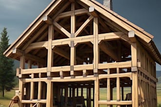 do wood, timber, steel, concrete structural design, framing plans, roof truss
