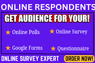 bring online respondents to survey questions or poll