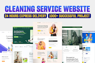 design and develop a professional cleaning service website
