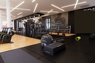 do 3d realistic and rendering cgi warehouse, gym house, stadium design, fitness