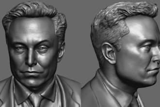 3d head model character model stl 3d head bust 3d face model for 3d printing