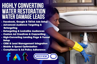 converting water restoration leads water damage leads water filtration leads