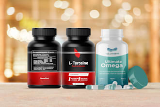 design product label and  supplement label design