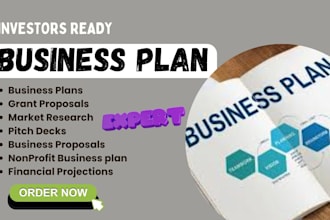 prepare winning startup business plan pitch deck, proposal business plan writer