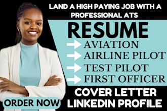 write aviation, airline pilot, widebody captain and flight instructor resume