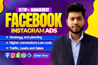 be your facebook ads campaign manager for fb and ig ads, meta ads marketing