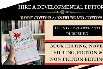 provide professional developmental editing for your book and manuscript editing