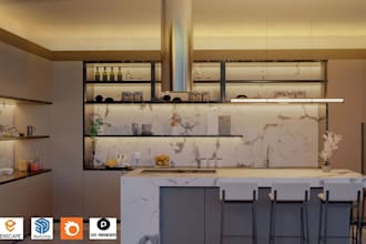 do 3d model, interior design and renders using sketchup, vray and lumion