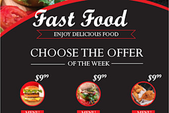 design luxurious restaurant, beauty, fast food, and business flyers