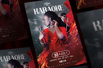design professional quality music poster, event and movie poster