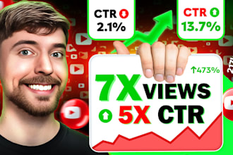 create attractive and eye catchy youtube thumbnail design