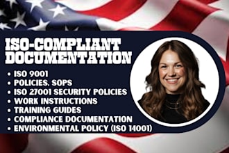 create iso 9001, 14001, 45001, 27001 documentation and sops for your business
