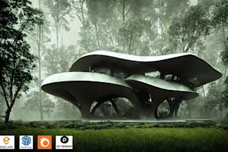 do rhino, grasshopper render of exterior model, architecture, parametric design