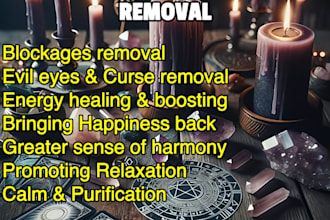 remove curses, blockages,  all negative energies with protection