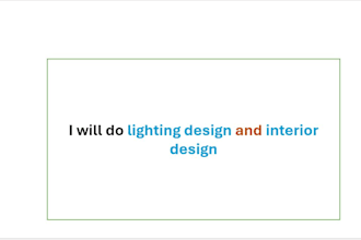 do lighting design and interior lighting design