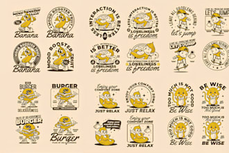 create cartoon character retro vintage illustration for mascot, tshirt, logo