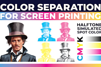 do color separation for your screen printing within 4 hours