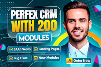 provide perfex CRM 200 modules with saas in 20 min