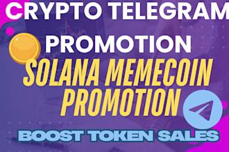telegram promotion, pump fun, cto, solana token promotion to hit 500k investors