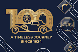 make elegant anniversary celebration event logo design