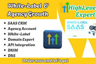 setup gohighlevel saas crm agency account whitelabel API integration dkim dns