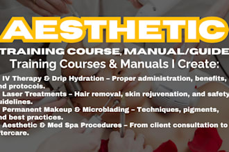 create iv therapy laser treatment permanent makeup training course or manual